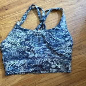 Lululemon Athletica Blue Patterned Sports Bra